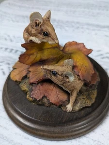 Vintage Country Artists "Woodmice in Leaves" Figur 1984 Made In England - Bild 1 von 10