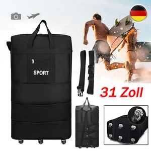 31" XXL Große Faltbare Rollenreisetasche Sporttasche mit Dehnfalte Reisetasche - Bild 1 von 15
