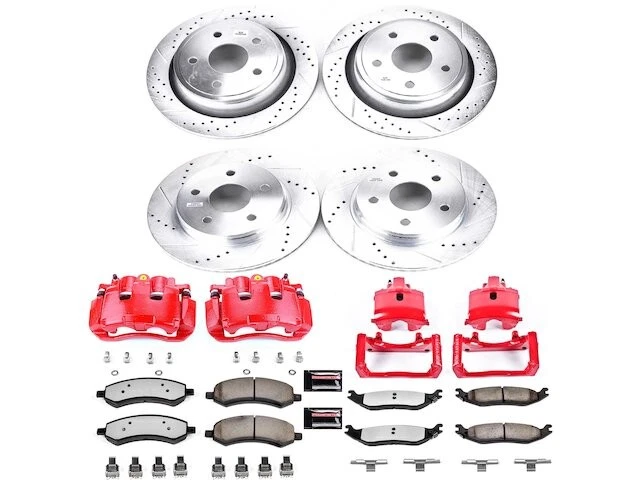 Kit de pastillas de freno y rotor delanteras y traseras para Dodge Ram 1500 NS479NB 2009-2010 Foto 1 de 1