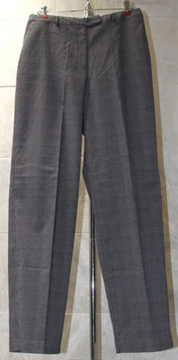 Norton McNaughton sz 8 (29x31.5) Charcoal Glen Plaid Dress Pants Pockets - Image 1 of 4