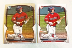 Cooper Ingle 2023 Bowman Draft Chrome 1st #BDC-85 & #BD-85 Cleveland Guardians - Picture 1 of 2