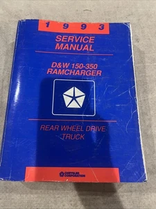1993 DODGE 1st gen cummins TRUCK D&W DW 150 250 350 Service Shop Repair Manual - Picture 1 of 2