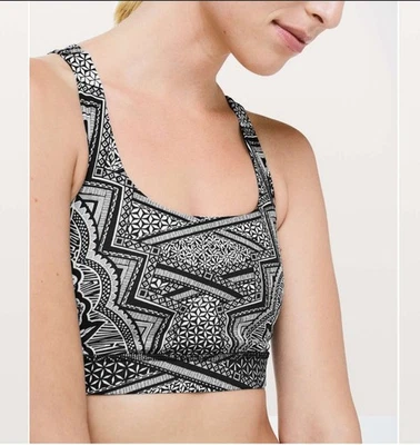 Sujetador deportivo Lululemon Energy para mujer geométrico 4 atletismo gimnasio yoga entrenamiento Foto 1 de 4