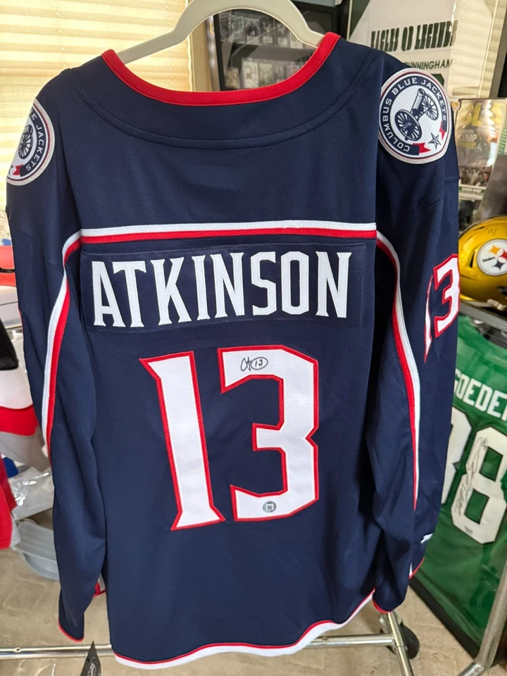 Columbus Blue Jackets Cam Atkinson authentic signed jersey Foto 1 de 2