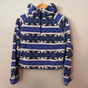Outdoor Voices PrimoFleece Hoodie Women's Small Blue 1/4 Zip Pullover Sweatshirt - Picture 1 of 7