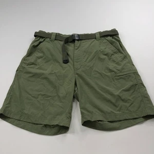 L.L. Bean Medium (Fit 32In) Belted Outdoor Hiking Nylon 7.5" Shorts Green - Picture 1 of 8