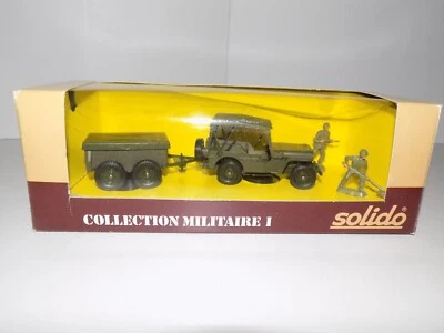 Solido Collection Militaire 1 Jeep Remorque #6034 Willy's Jeep & Trailer NIB - Image 1 of 3