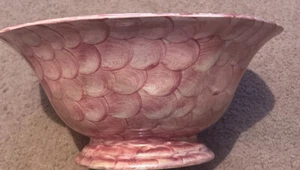 Vintage Maling Ware Art Deco Pink Lustre Anenome Decorative Pedestal Bowl - Picture 1 of 3