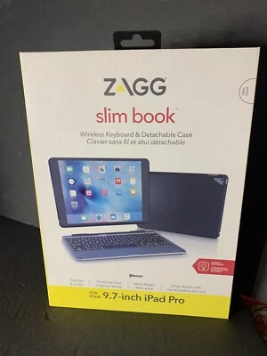 ZAGG Slim Book Wireless Keyboard and Detachable Case for 9.7-inch iPad Pro-NEW - Image 1 of 4