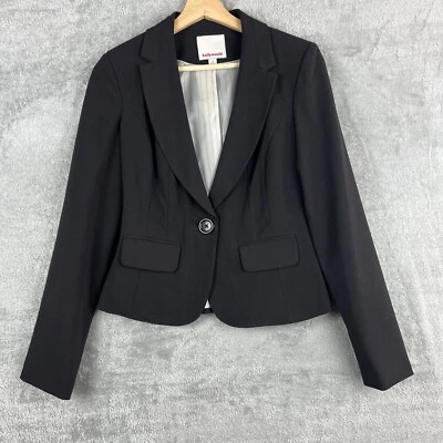 Hollywould Blazer женщин маленький черный минимальный работы офиса повседневная куртка - Изображение 1 из 4
