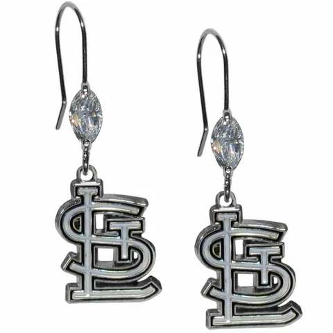St. Louis Cardinals Crystal Bead Dangle Earrings Cover
