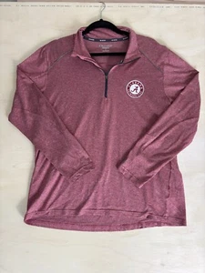 Champion Alabama Crimson Tide Polo Long Sleeve T-Shirt Large 1/4 Zipper NCAA Fan - Picture 1 of 5