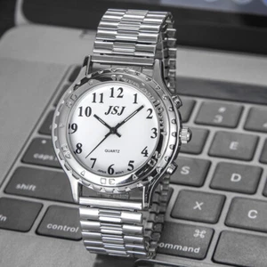 Deutsch Sprechende Armbanduhr mit Weckerunktion, Ansage von Uhrzeit und Datum - Bild 1 von 47