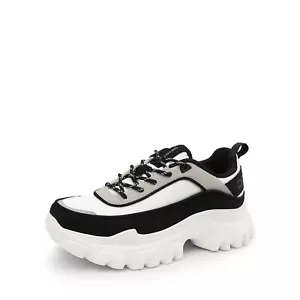 Women Platform Chunky Fashion Sneakers Lace-Up Lightweight Retro Athletic Shoes - Picture 1 of 33