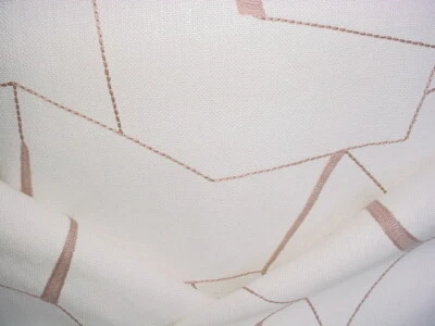 3-1/4Y Kravet Couture 35878 Diverging Mauve Embroired Linen Upholstery Fabric - Image 1 of 4