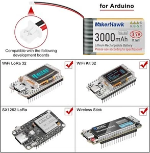 MakerHawk 3,7 V 3000 mAh LiPo-Akku wiederaufladbar 1S 3C 103665 Lithium-Polymer - Bild 1 von 7