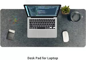 Felt Desk Pad Office Desk Gray Mouse Pad Desk Protector Mat Gaming Mouse 32*12 - Picture 1 of 8