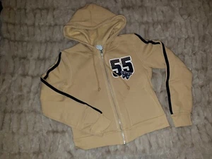 Ragdoll Girls Sweatshirt Womens Medium Tan Sport Butterfly Zip Up Hoodie Jacket - Picture 1 of 7