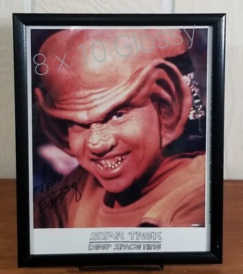 Foto autógrafa brillante de Aron Eisenberg NOG Star Trek Deep Space Nine 1996 8x10 Foto 1 de 4