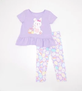 The Childrens Place Toddler Girls Easter 2-Piece Set - Petal Purple 18-24M NEW - Picture 1 of 6