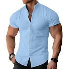 Hemd Herren Einfarbig Hemd Hemden Komfortabel Muskel Polyester Tops 1 Pc