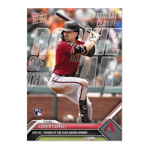 2023 MLB TOPPS NOW #OS11 Corbin Carroll RC NL Rookie Of The Year In Hand - Picture 1 of 2
