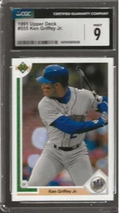 1991 UPPER DECK #555 KEN GRIFFEY JR CGC PROFESSIONALLY RATED AT MINT 9 - Picture 1 of 2