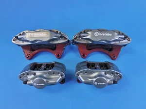 08-15 MITSUBISHI LANCER EVOLUTION EVO X BREMBO FRONT BRAKE CALIPERS SET 48K MI - Picture 1 of 23