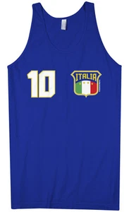 Threadrock Men's Team Italia Soccer Tank Top Italy Italian Flag - Picture 1 of 4