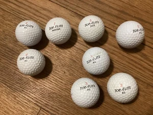Lot of 8 Top-Flite XL golf balls, #1-4 white - Picture 1 of 1