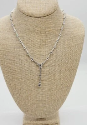 Collar Carolee Cristal Tono Plata Art Deco Gota Y 19 pulgadas De Colección Nuevo Con Etiquetas Foto 1 de 4