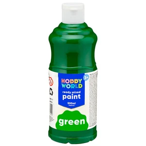 Hobby World Ready To Mix Acrylic Green Paint With New Improved Quality - 500ml - Picture 1 of 6