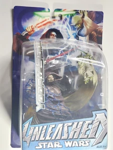Figura de acción Hasbro Star Wars Unleashed Yoda vs Sidious 2005 nueva en tarjeta - Imagen 1 de 9