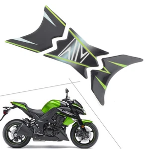 Motorcycle 3D Tank Pad Protector Decal Sticker for Kawasaki Z1000 Green - Picture 1 of 10