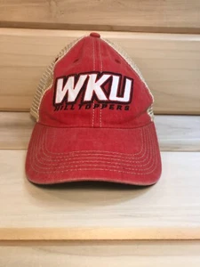 Cappello Western Kentucky Hilltoppers NCAA Meshback Regolabile Snap Red Legacy OSFM - Foto 1 di 8