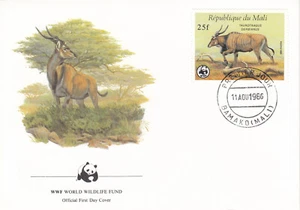 Eland Antelope WWF Mali FDC #2 1986 (141064) - Picture 1 of 1