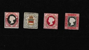HELIGOLAND 1875- Queen Victoria short set of 4 reprints mint hinged. Nice - Picture 1 of 1