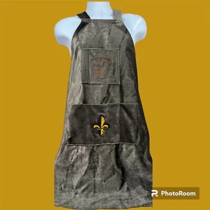 Handmade Redneck Apron Embroidered Redneck Calculator Toes Fleur De Lis Velvet - Picture 1 of 10