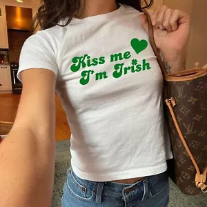 Kiss Me I'm Irish Baby Tee, St Paddys Baby Tee, St Patricks Day Shirt, Irish Tee - Picture 1 of 6
