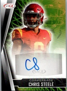 2022 SAGE Low Series Black Auto RC Chris Steele USC Trojans - Picture 1 of 2