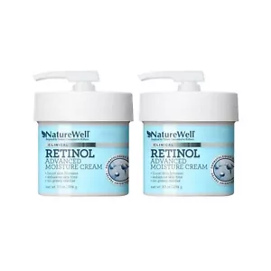 NatureWell Retinol fortschrittliche Feuchtigkeitscreme Hand Gesicht & Körper natürlich 10 Unzen 2 Stück - Bild 1 von 6