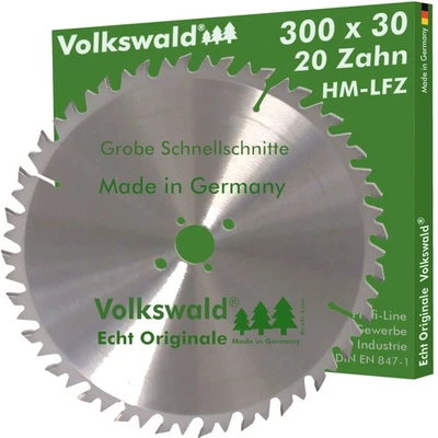 Volkswald® HM-Sägeblatt LFZ 300 x 30 mm Z= 20 Brennholz Tischkreissäge  - Bild 1 von 4