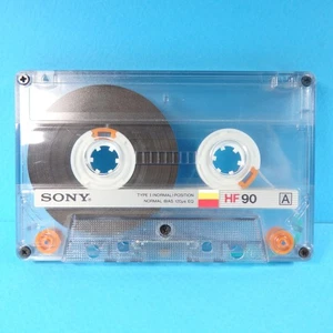 🍒 1x SONY HF 90 * IEC I Type 1 * Tape Cassette Casete Kassette кассета * 1986 - Bild 1 von 4