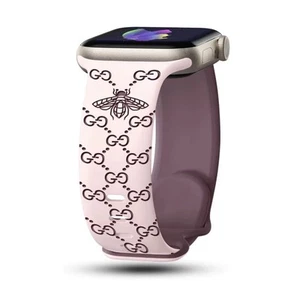 Silikonowy pasek Apple Watch pasuje do 42/44/45/49mm różowe paski nowoczesny i luksusowy pasek - Zdjęcie 1 z 5