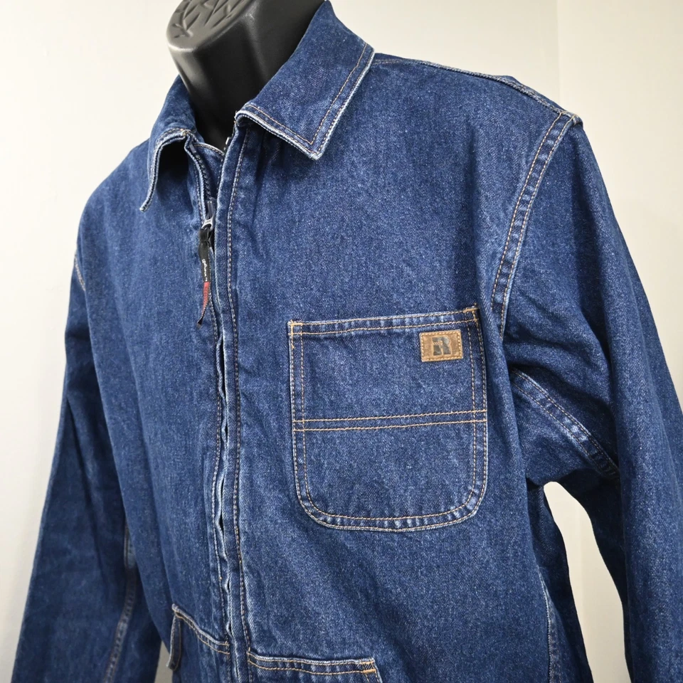 Chaqueta vaquera Wrangler Riggs Workwear azul cremallera completa manga larga para hombre talla mediana Foto 1 de 4