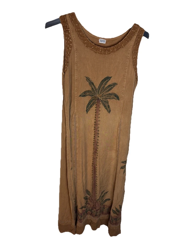 Vestido Largo Palmera Talla Libre Viscosa Sin Marca Hecho en India  Foto 1 de 4