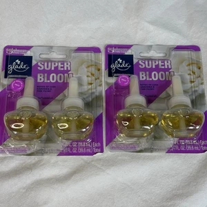 Menge 4 Glade Plug Ins Duftöl Nachfüllpackungen Limited Edition Super Bloom 2-2/Packung - Bild 1 von 3