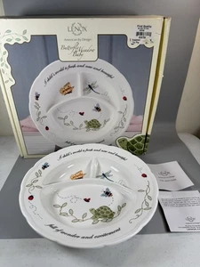 Lenox Butterfly Meadow Baby 8,5" geteilte Schale - Neu offene Verpackung - Bild 1 von 8