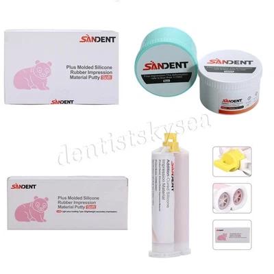 Dental Elastomeric Impression Putty Soft Silicone Material SANDENT USA