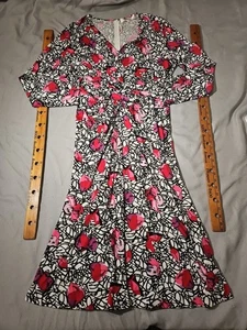 Vestido para mujer Diane Von Furstenberg XL rojo floral mezcla de lana femenino Workcore - Imagen 1 de 16